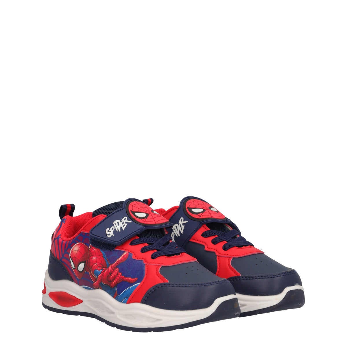 Sneakers Bambini Rosse e Blu - SpiderMan con Luci