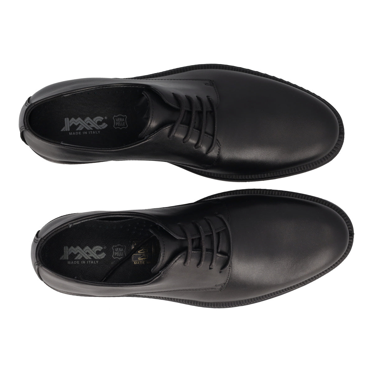 Stringate Uomo Nere in Pelle