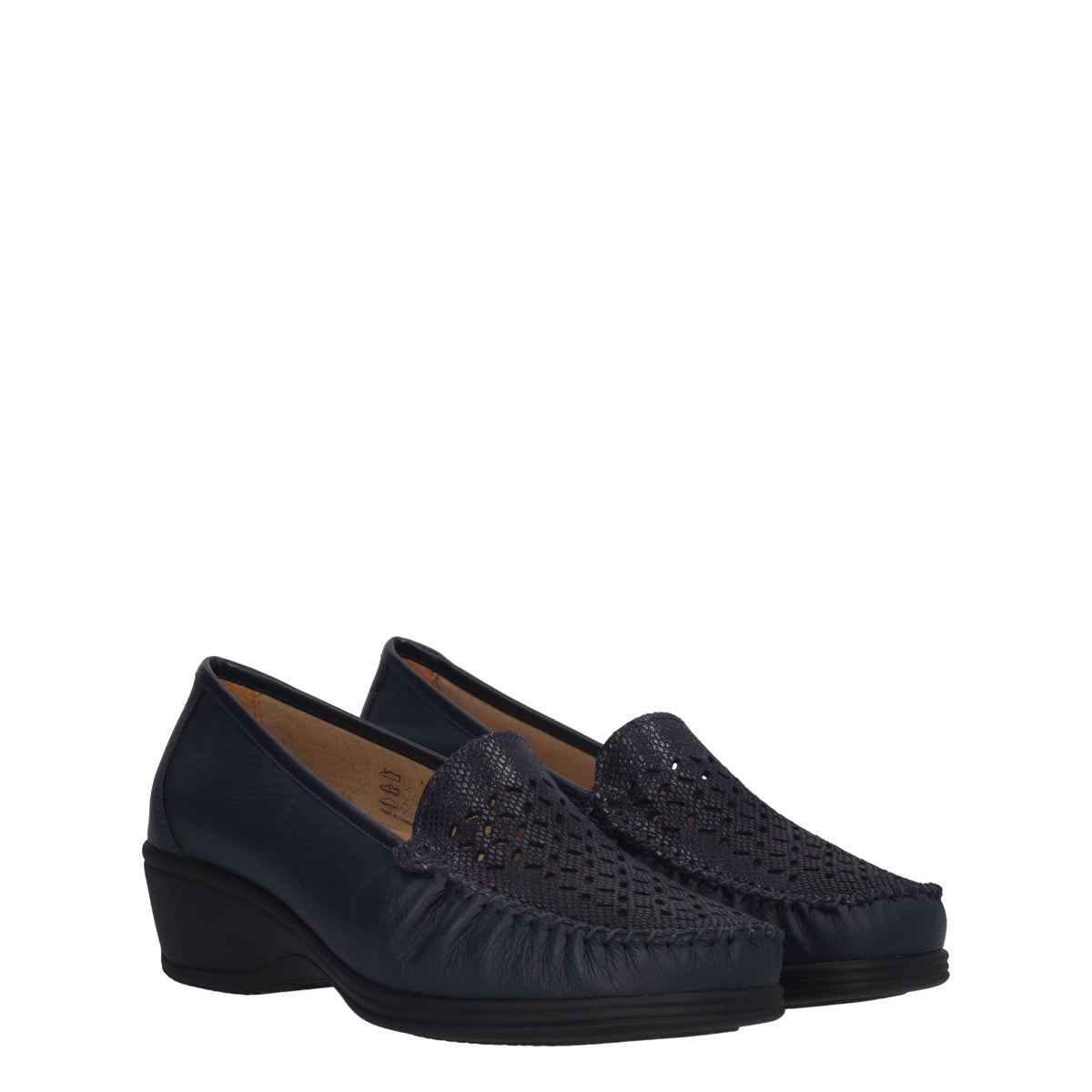 Mocassini Comfort Donna Blu in Pelle