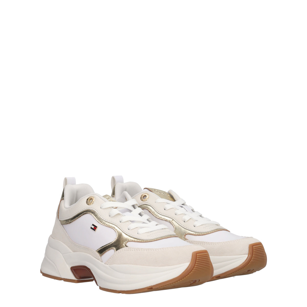 TH CHUNKY RUNNER METALLIC Sneakers Donna Bianche