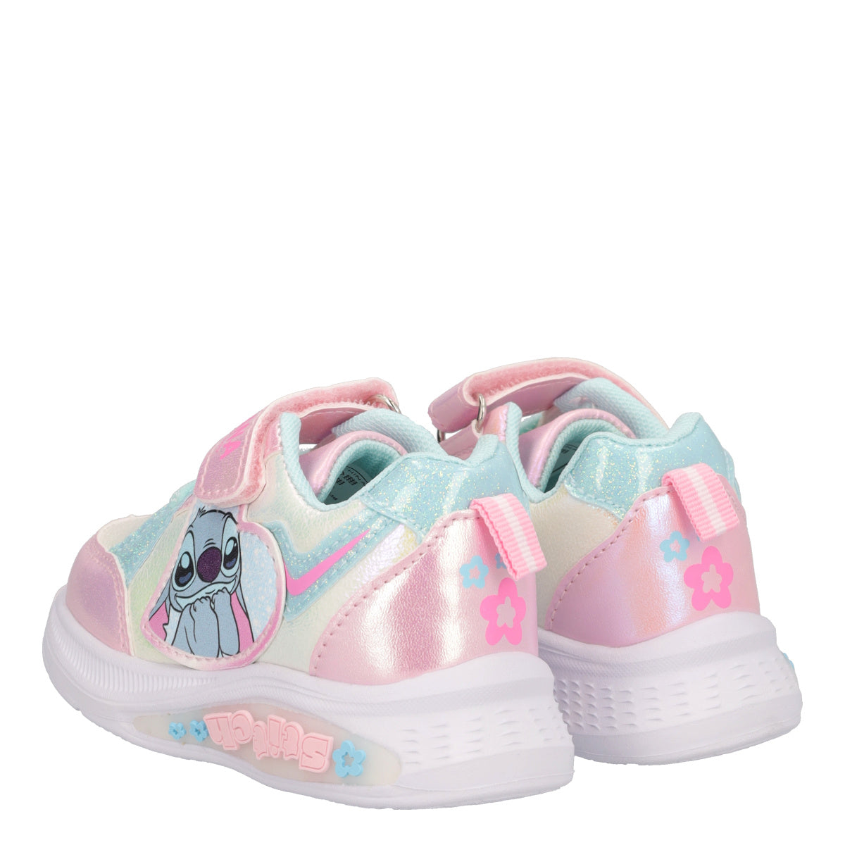 Sneakers Bambina Stitch con Luci Rosa