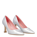 Décolleté argento tacco 8 cm