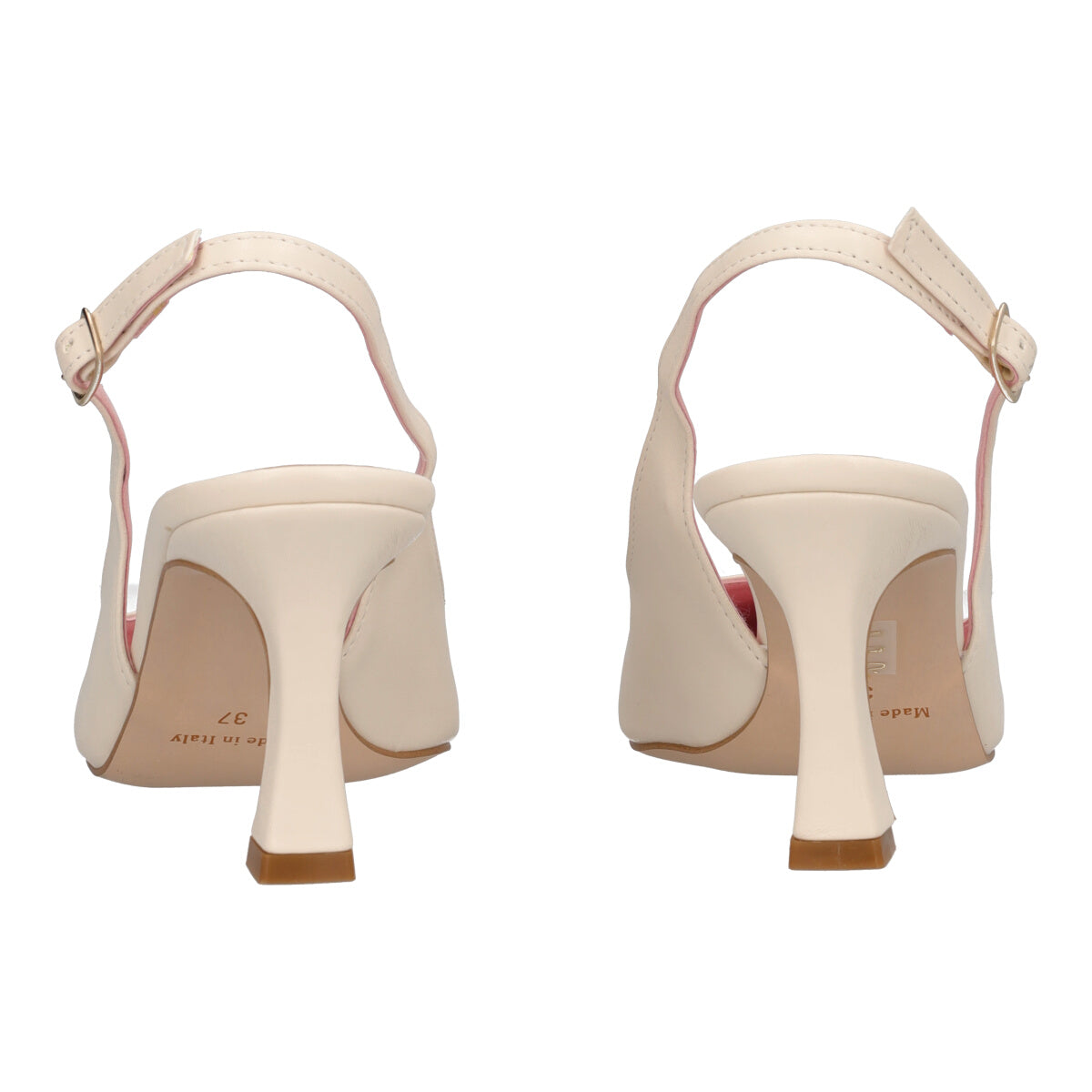 Slingback panna alta 8 cm