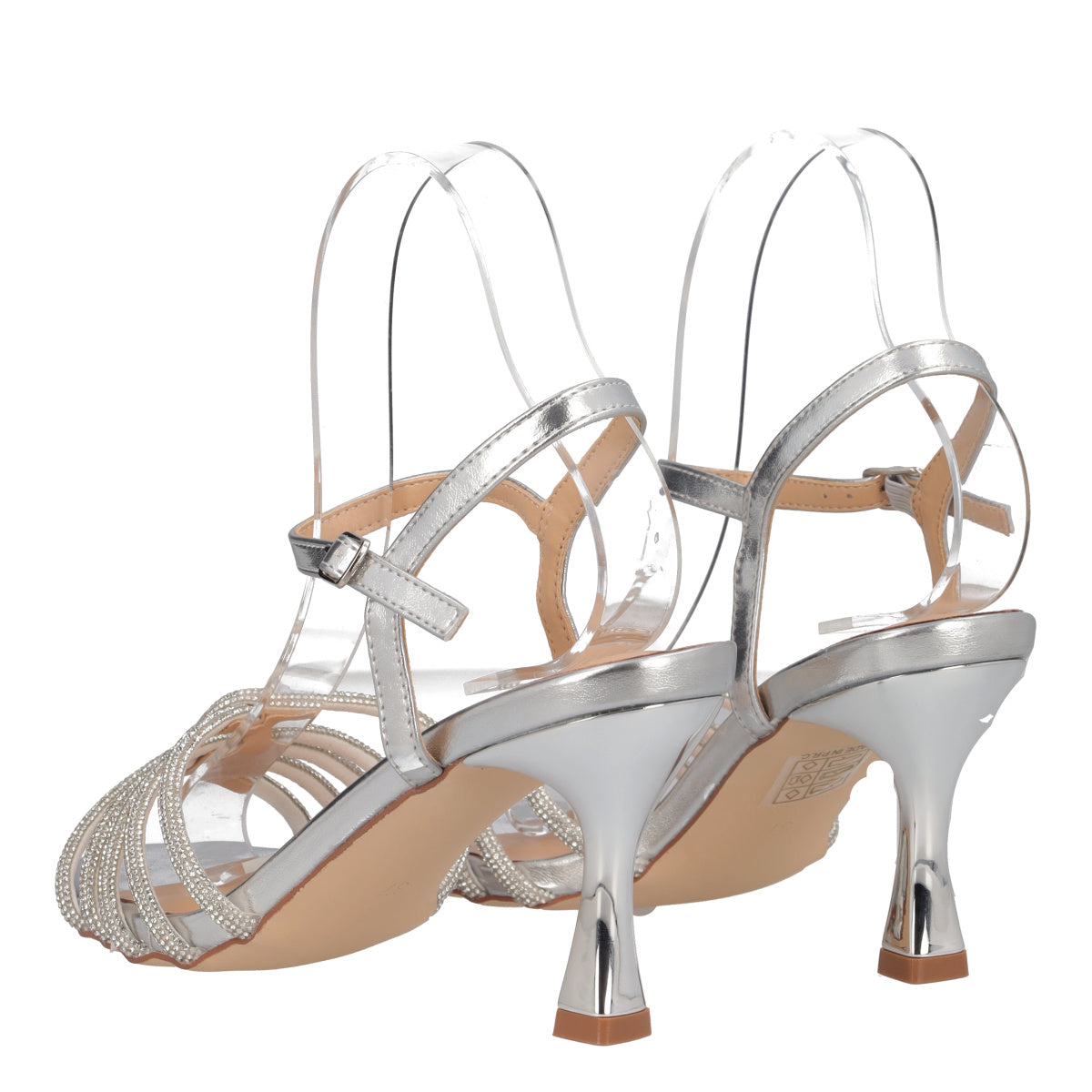 Sandali con tacco Donna Argento