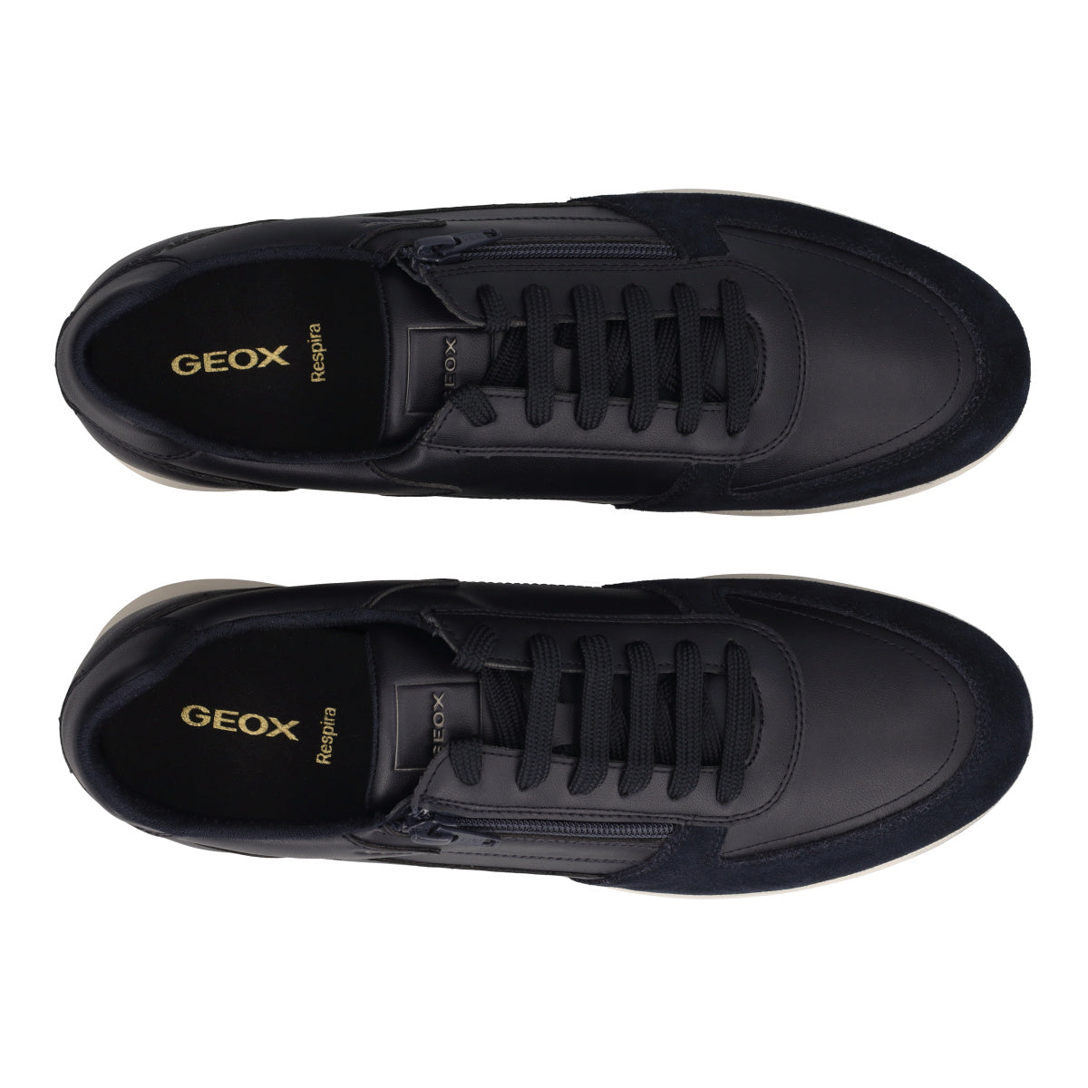 AVERY Sneaker uomo con zip e inserti scamosciati