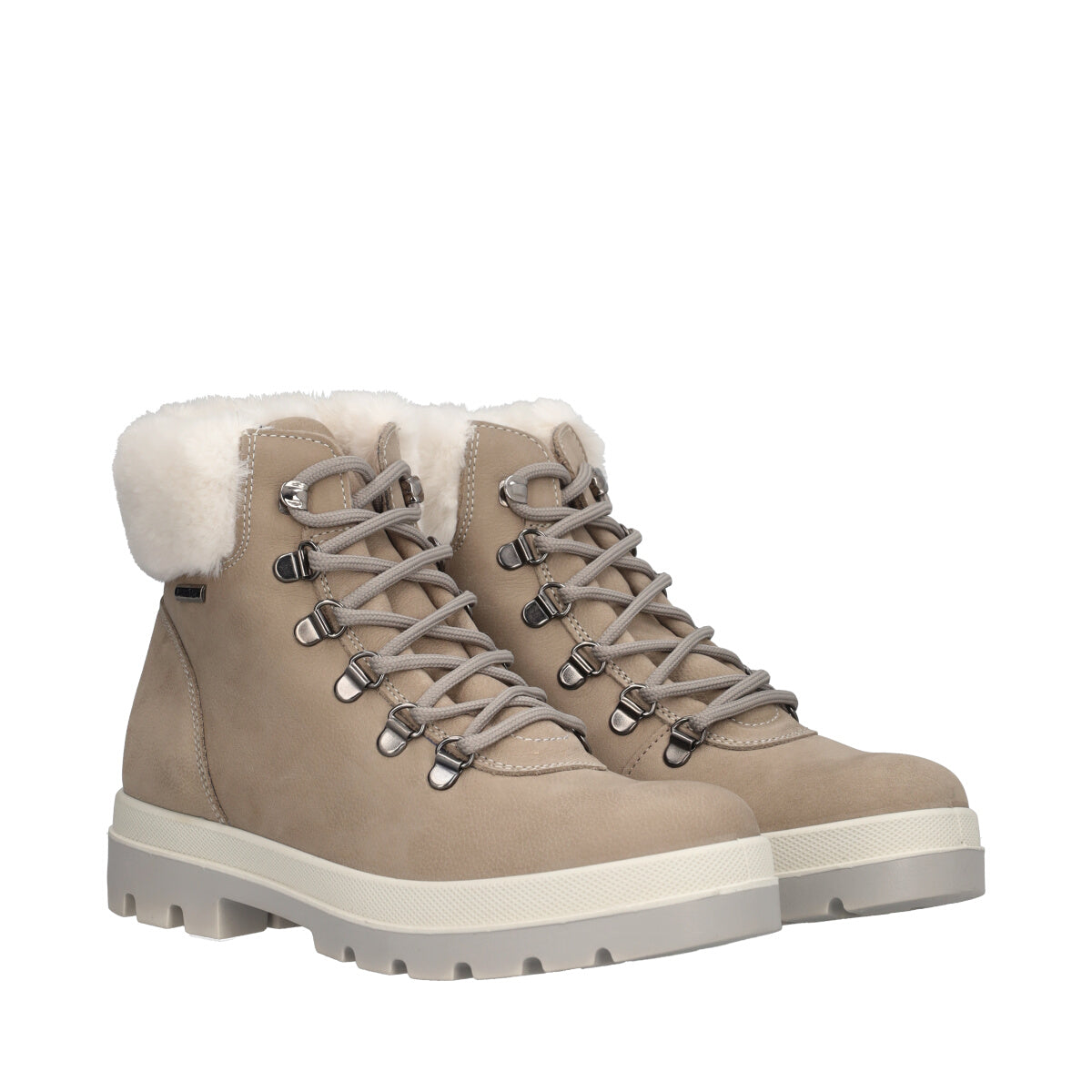 Polacchi Donna Grigi in Pelle