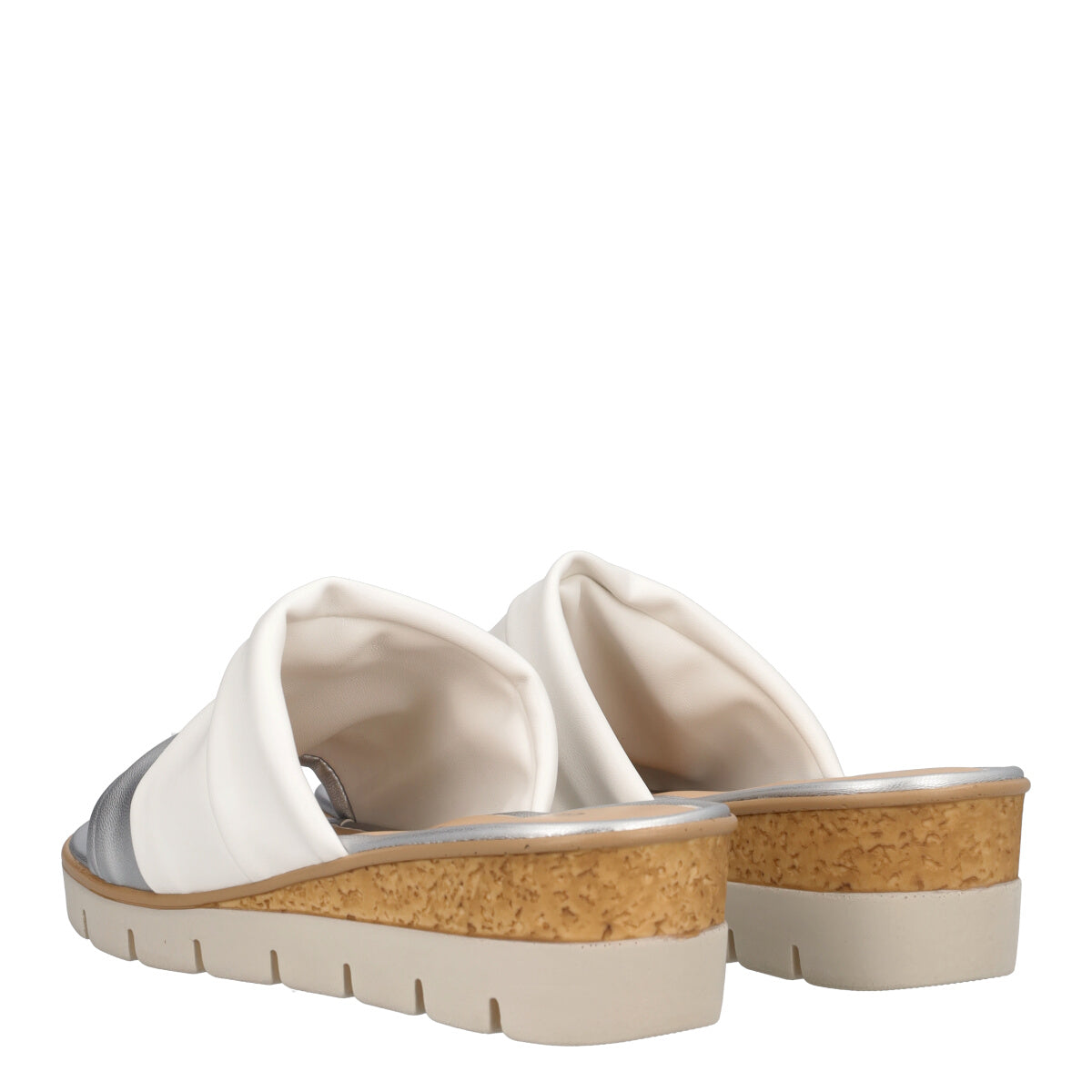 PAFO Ciabatte Donna Bianche e Argento