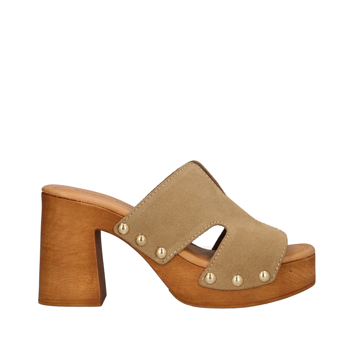 Ciabatte con Tacco Donna Sabbia