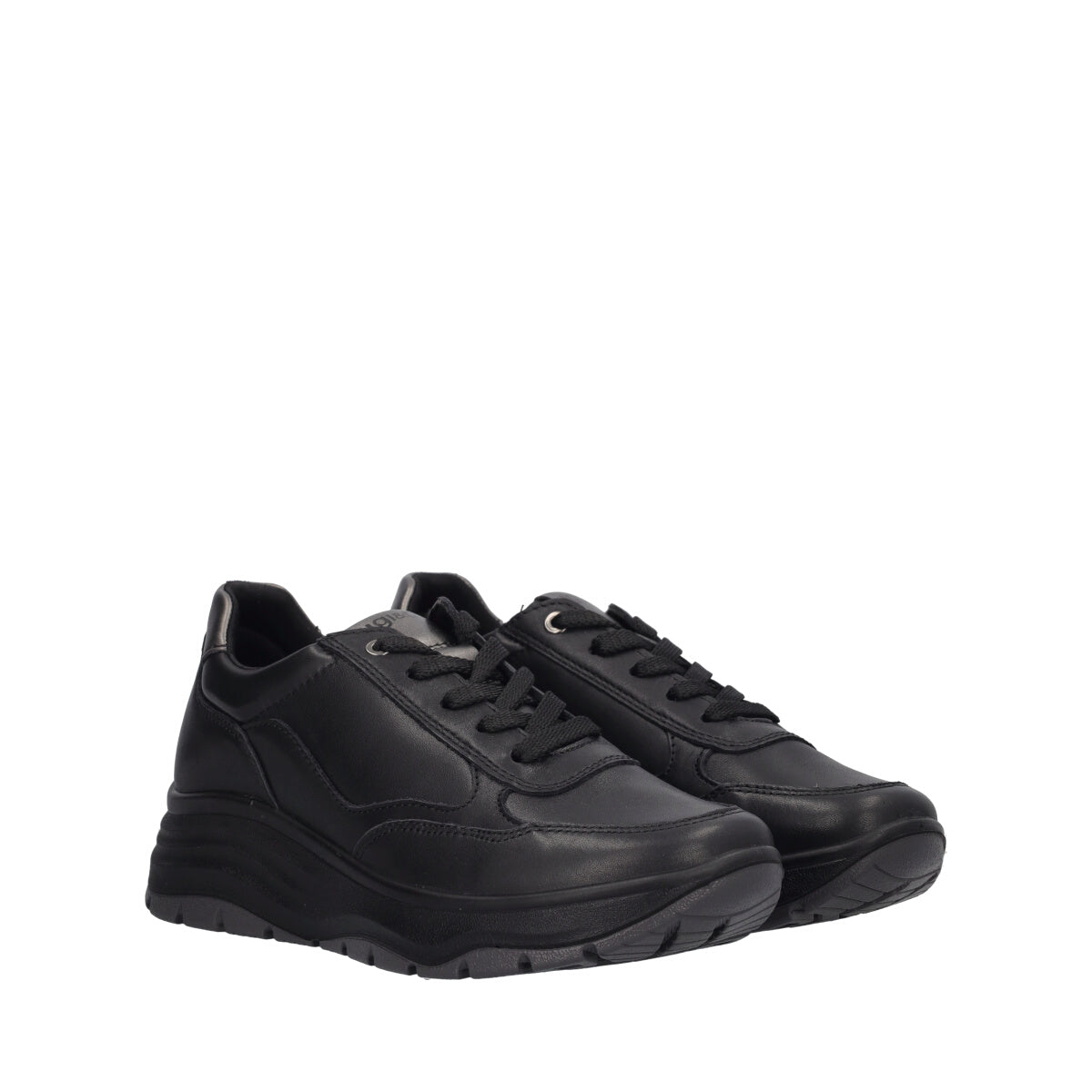 KIM Sneakers Donna Nere in Pelle