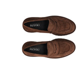 Mocassini Donna Marroni in Pelle