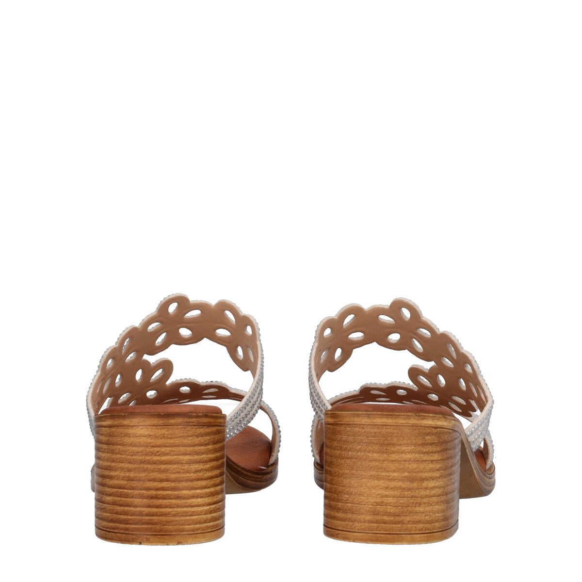 Ciabatte Donna Argento con Tacco