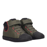 GISLI Sneakers Alta Bambino Verde e Nera