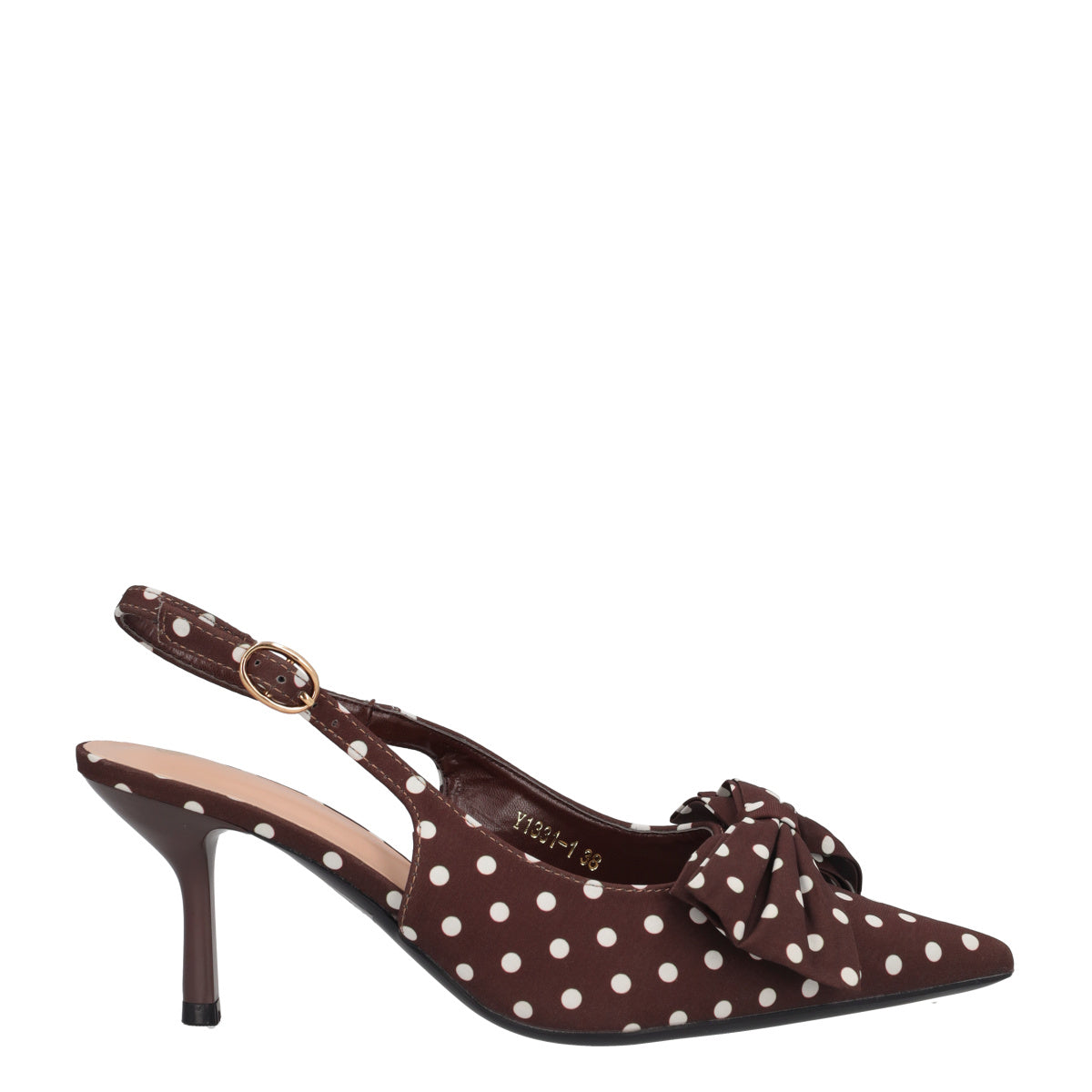 Slingback Donna Marroni Marroni a Pois
