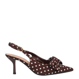 Slingback Donna Marroni Marroni a Pois