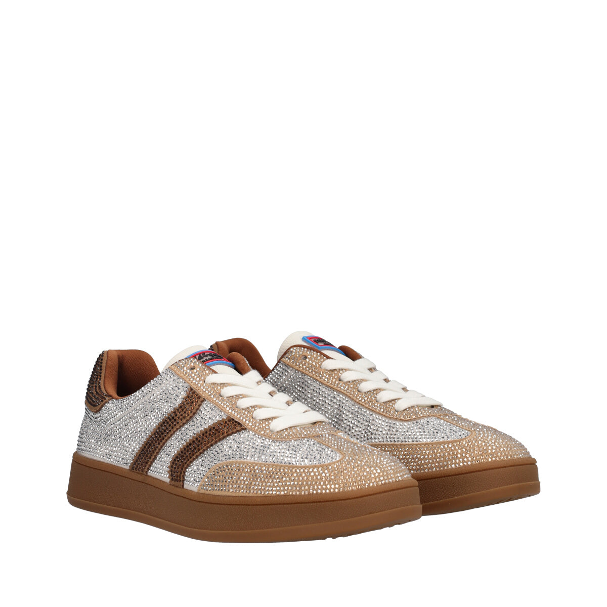 Sneakers Donna Beige e Argento