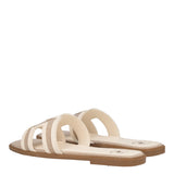 MINA CVS Ciabatte Donna Beige e Bianche