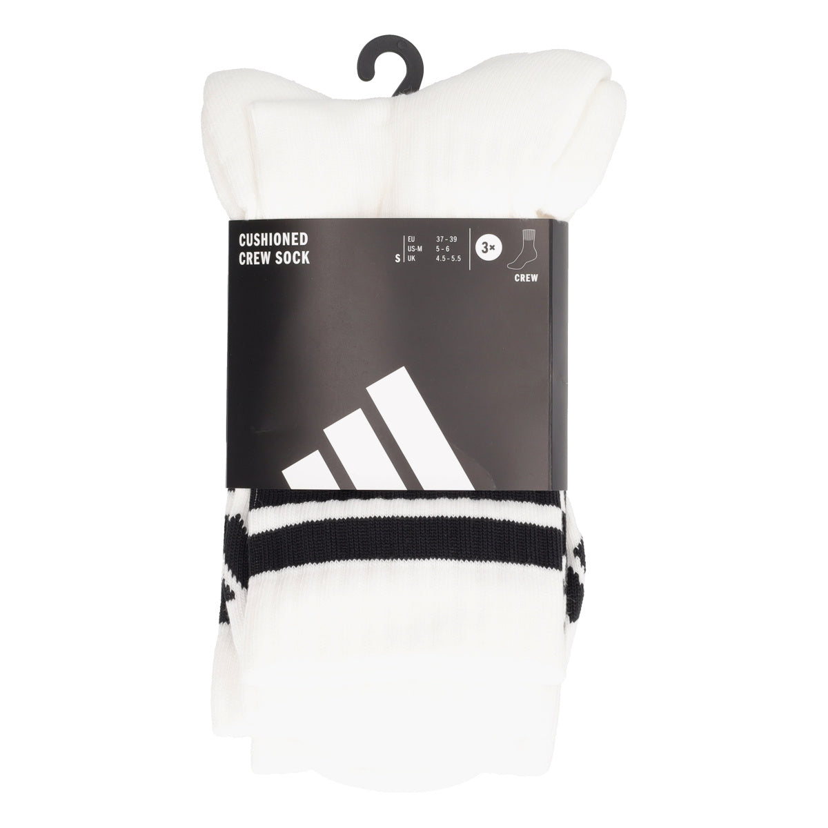 3S ESS C CRW 3P Calze Unisex Bianche