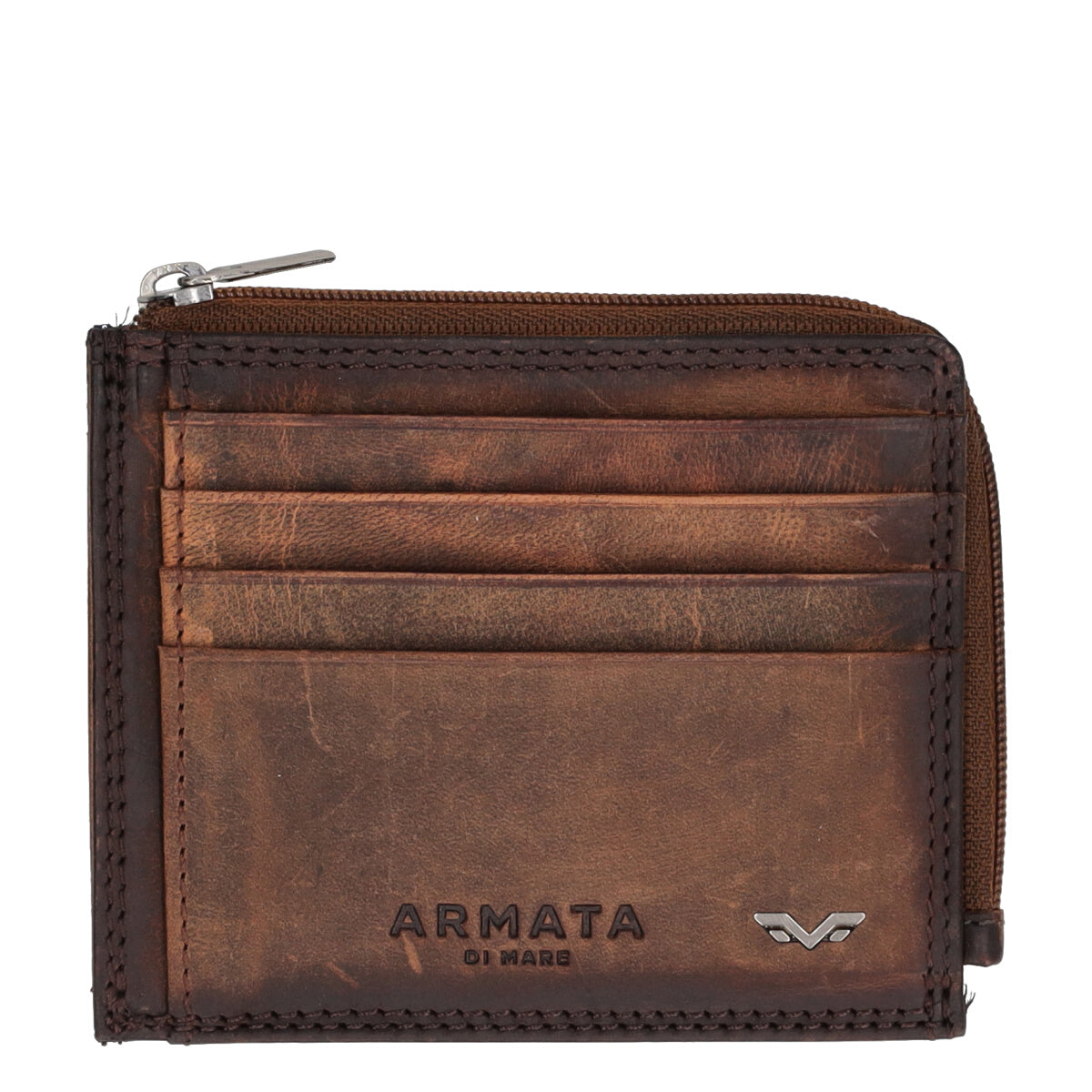 Porta carte Uomo In pelle Marrone