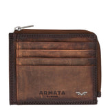 Porta carte Uomo In pelle Marrone