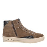 Sneakers Alta Donna Taupe con Rialzo interno