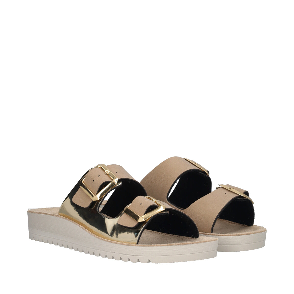 Ciabatte Donna Beige e Platino