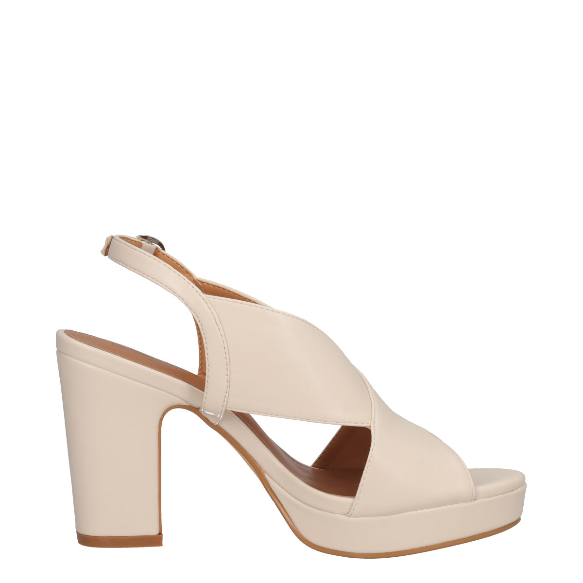 Sandali con Tacco Donna Beige