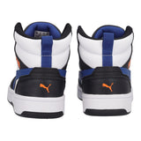 REBOUND V6 MID JR Sneakers Bambino Bianche, Nere e Blu