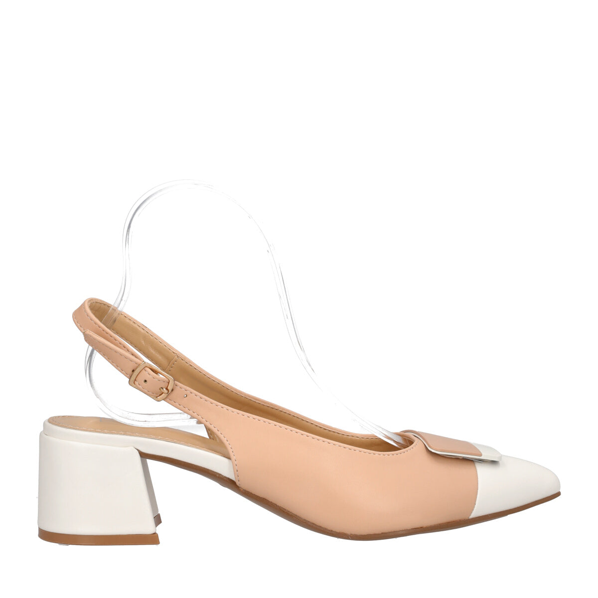Slingback Donna Nude Bianco