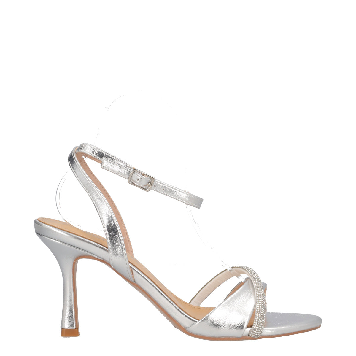 Sandali con Tacco Donna Argento