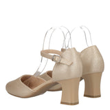 Sandalo con Tacco Donna Oro Glitter