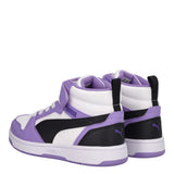 REBOUND V6 MID AC PS Sneakers Bambina Lilla, Bianche e Nere