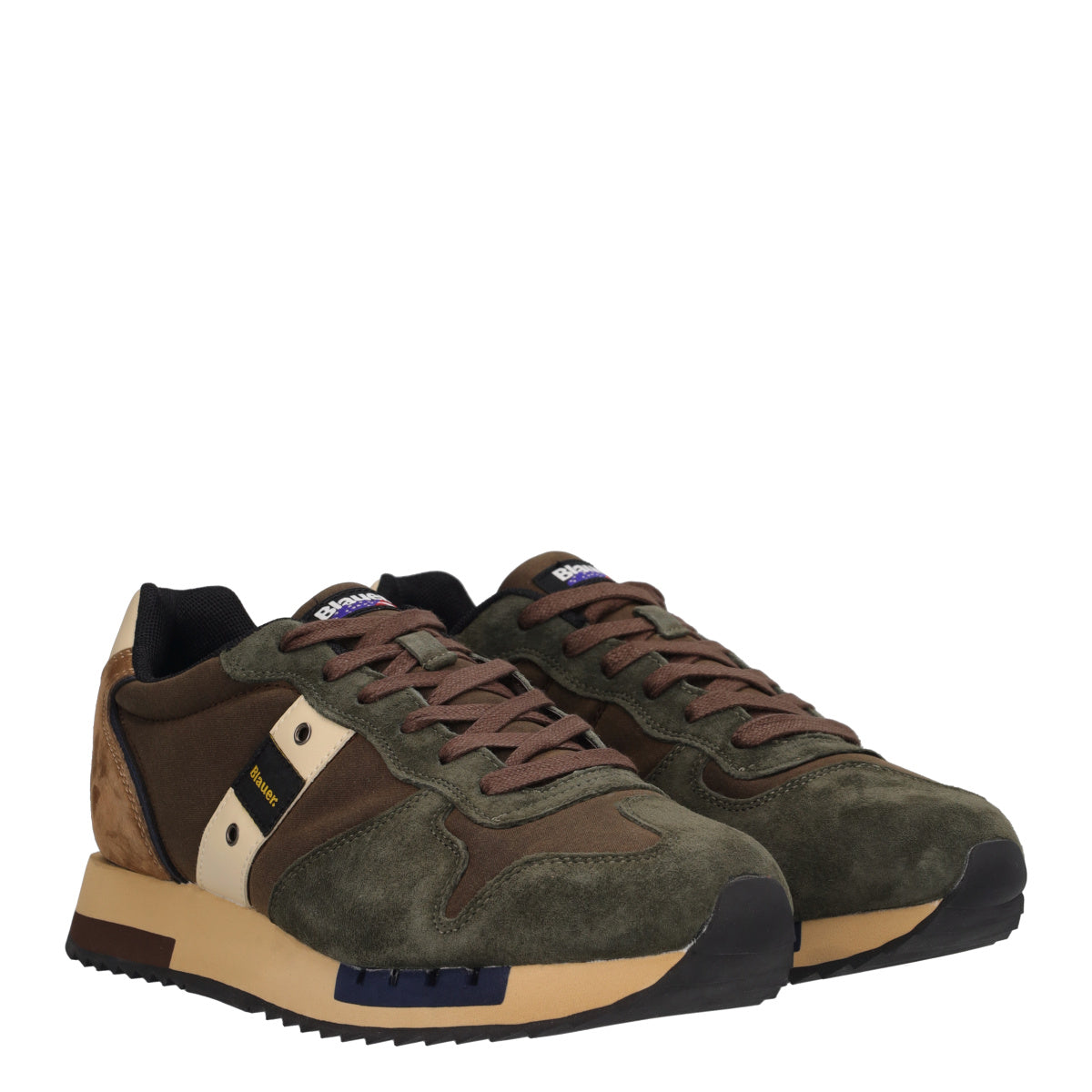 F6 QUEENS 01 WAX Sneakers Uomo Verdi e Marroni