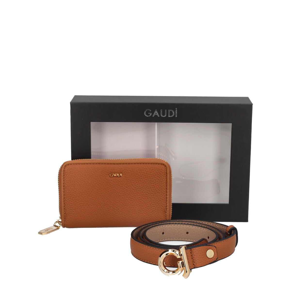 GIFT BOX - Cintura e Portafoglio Donna Marroni