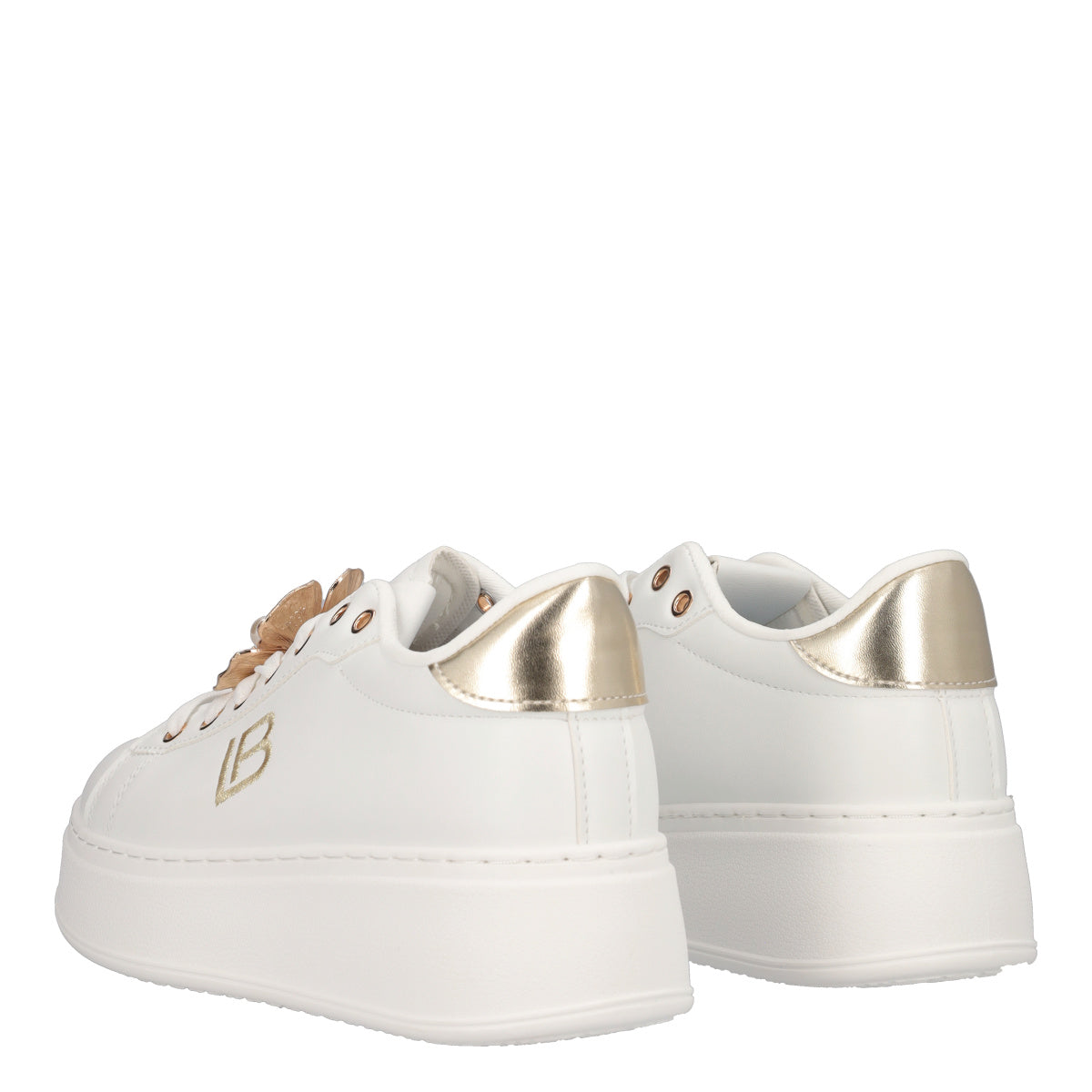 Sneakers Donna Bianche con Platform e Charms