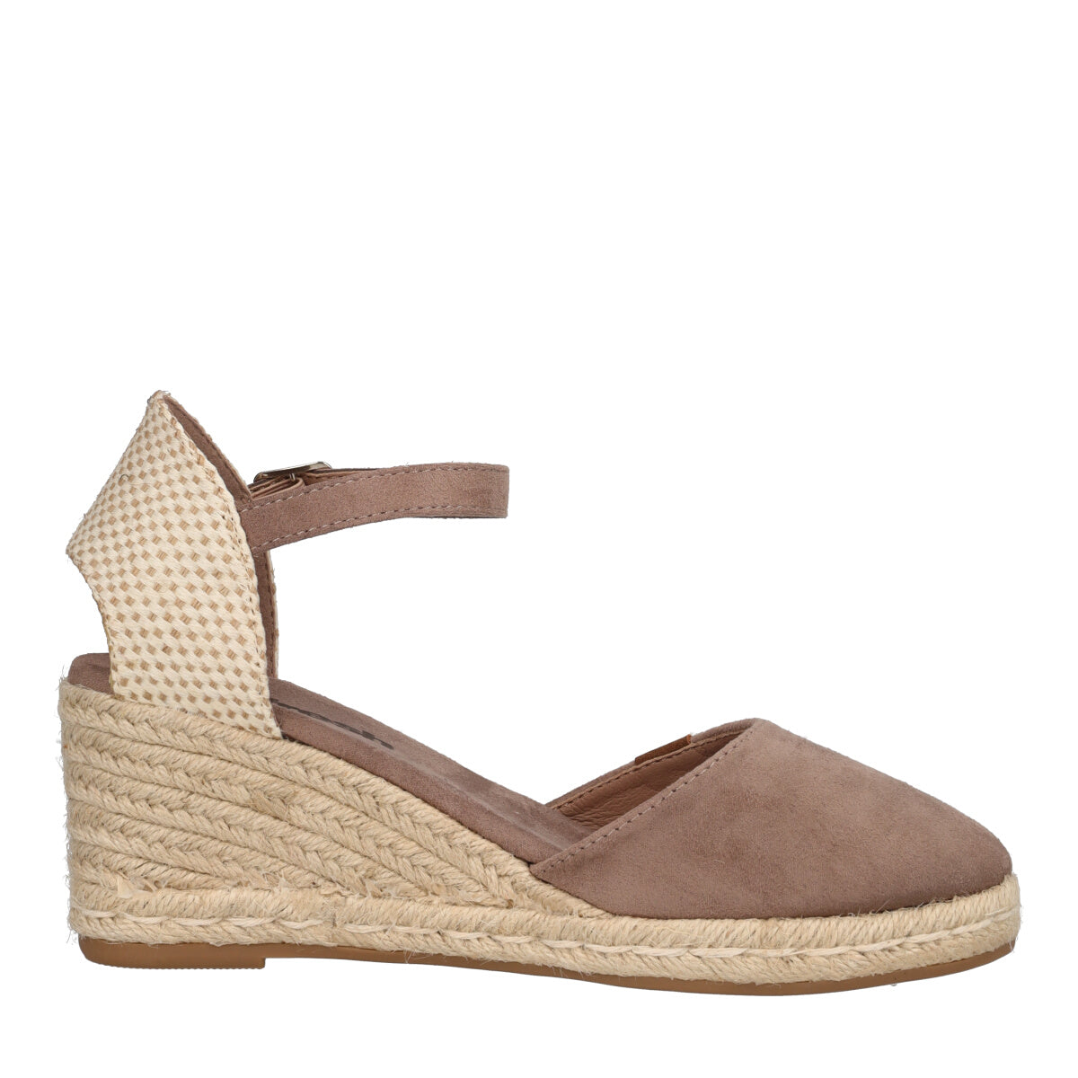 Campesine con zeppa Taupe