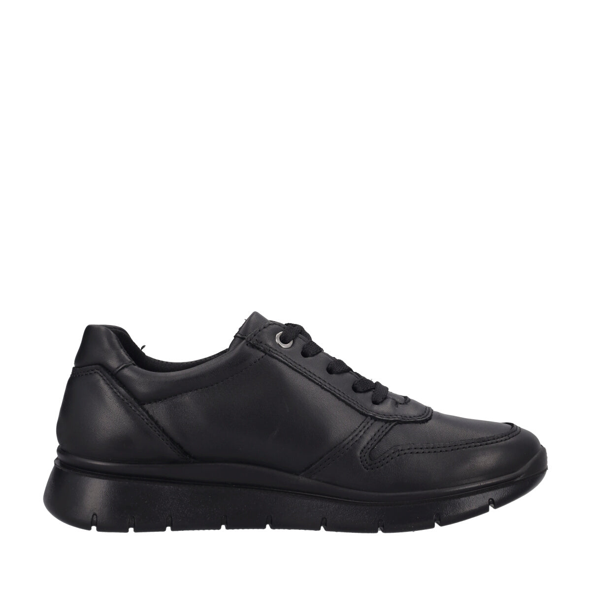 Stringate Comfort Donna Nere in Pelle