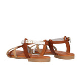 Sandali Donna Sabbia, Cuoio e Bianche