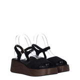 Sandalo con Zeppa Donna Nero