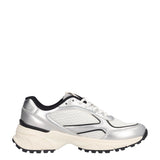 HIKE RUNNER LACE UP MESH MIX Sneakers Donna Bianche e Argento