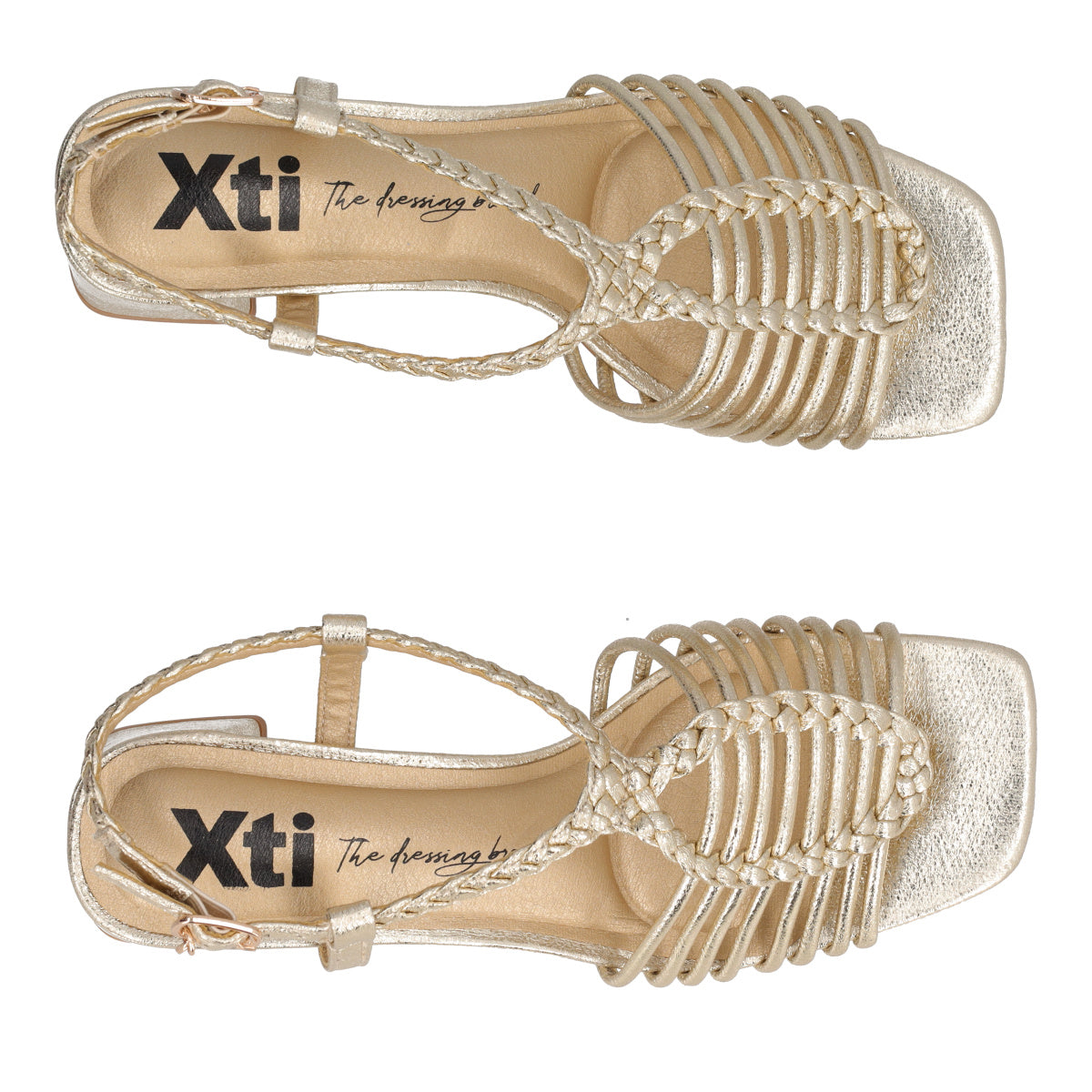 Sandali con Tacco Donna Oro
