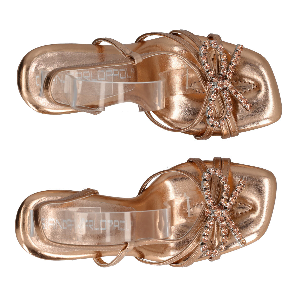 Sandali Donna Oro Rosa Tacco 10 cm