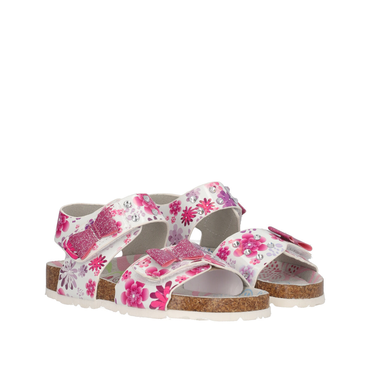 Sandali Bambina Bianche e Fucsia