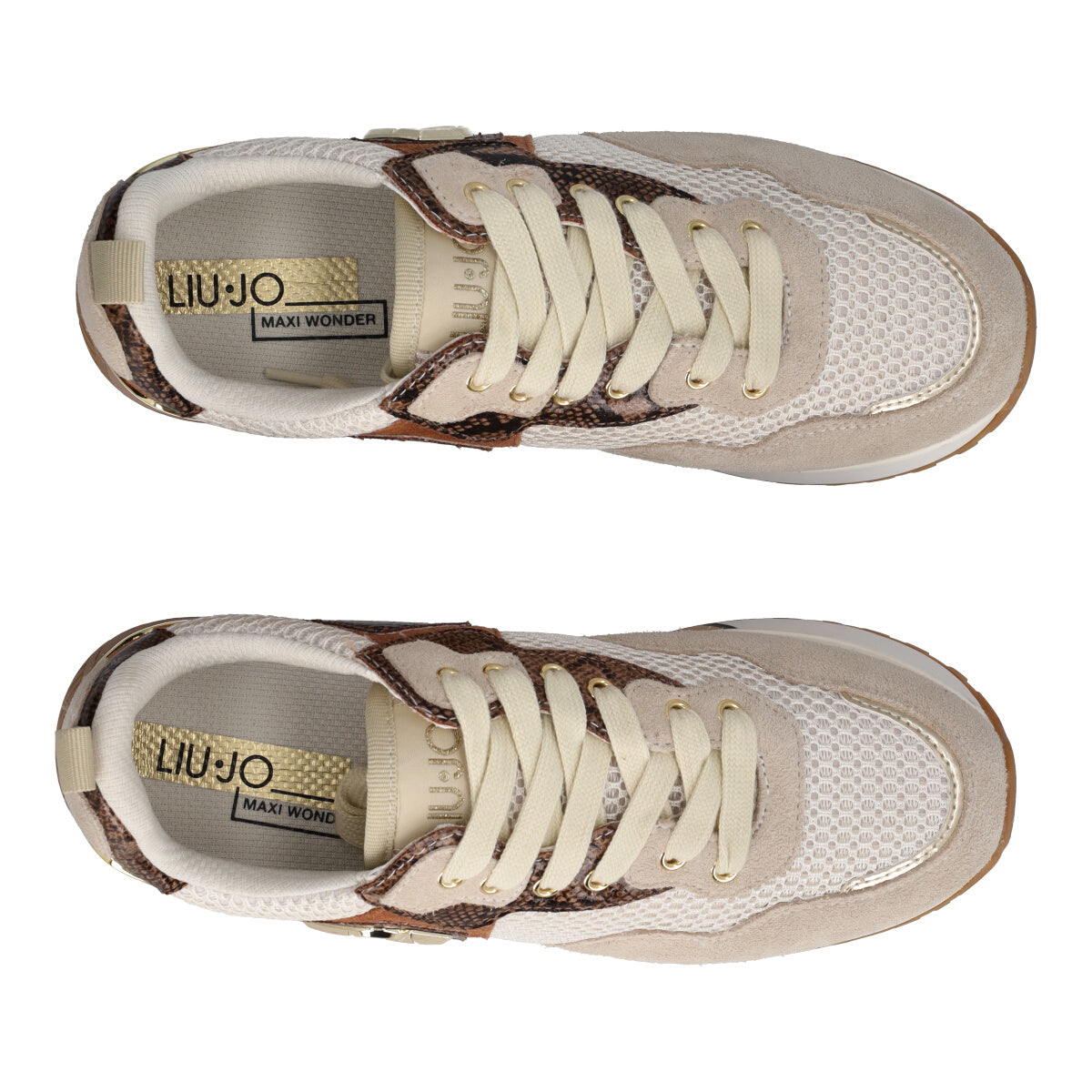LIU JO MAXI WONDER 01 Sneakers Donna Beige