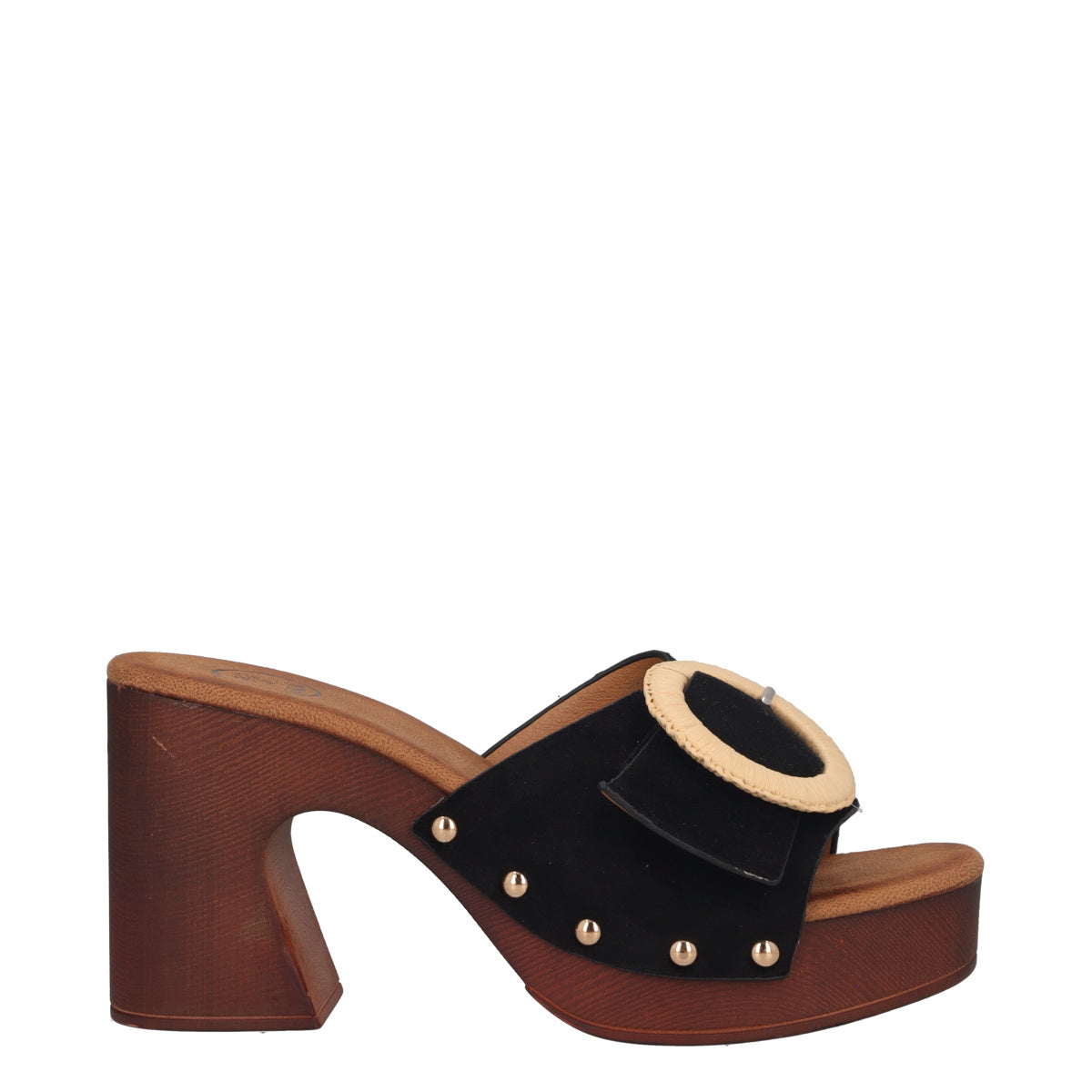 Ciabatte con Tacco Donna Nere