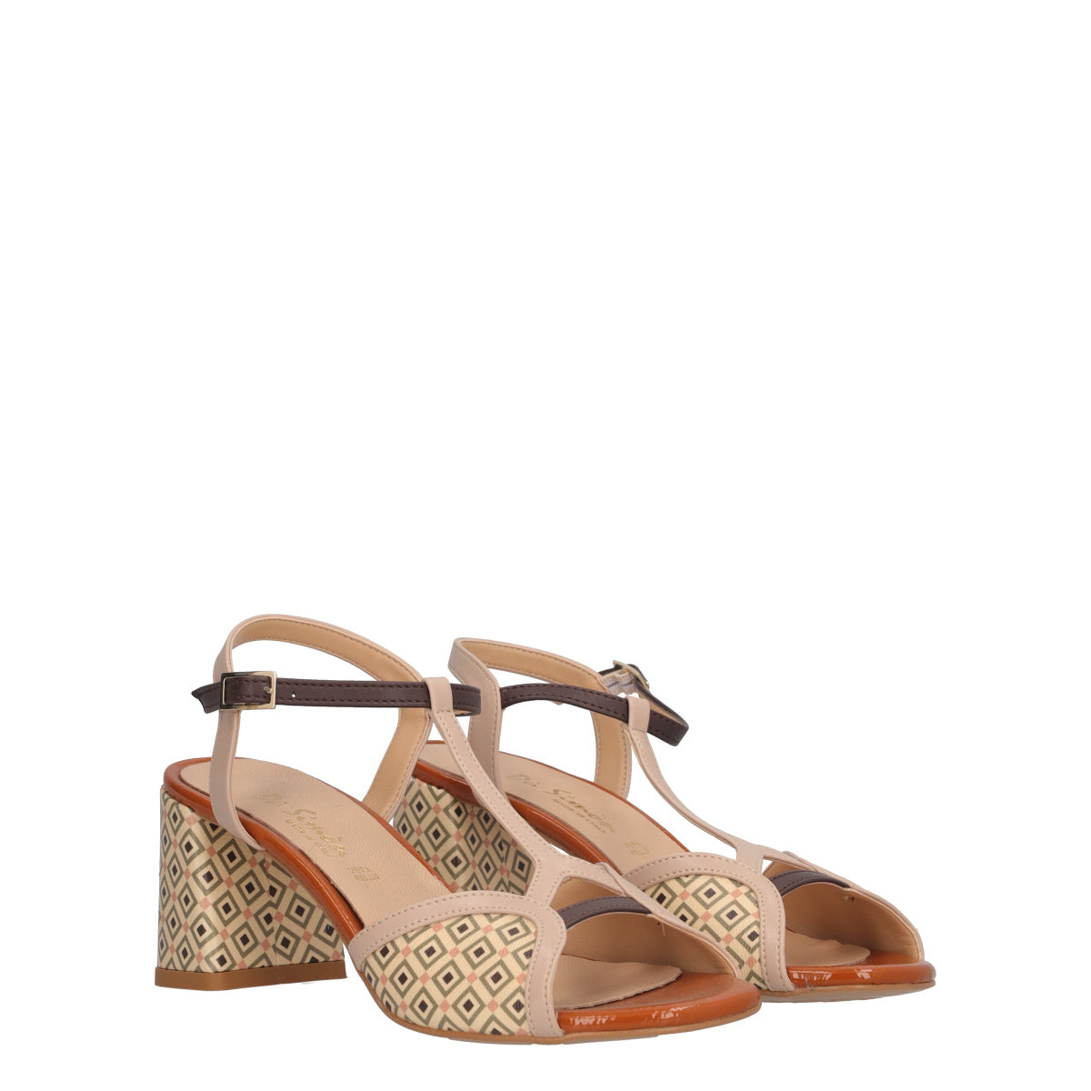 Sandali con Tacco Donna Beige