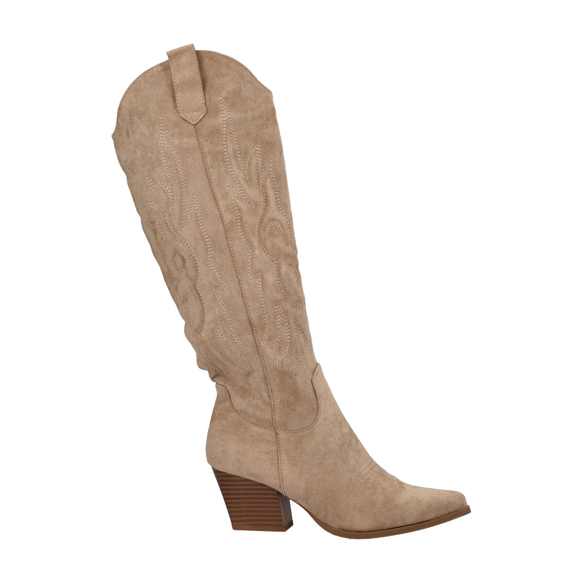 Stivale Donna Beige Scamosciato