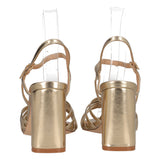 Sandali con Tacco Donna Oro