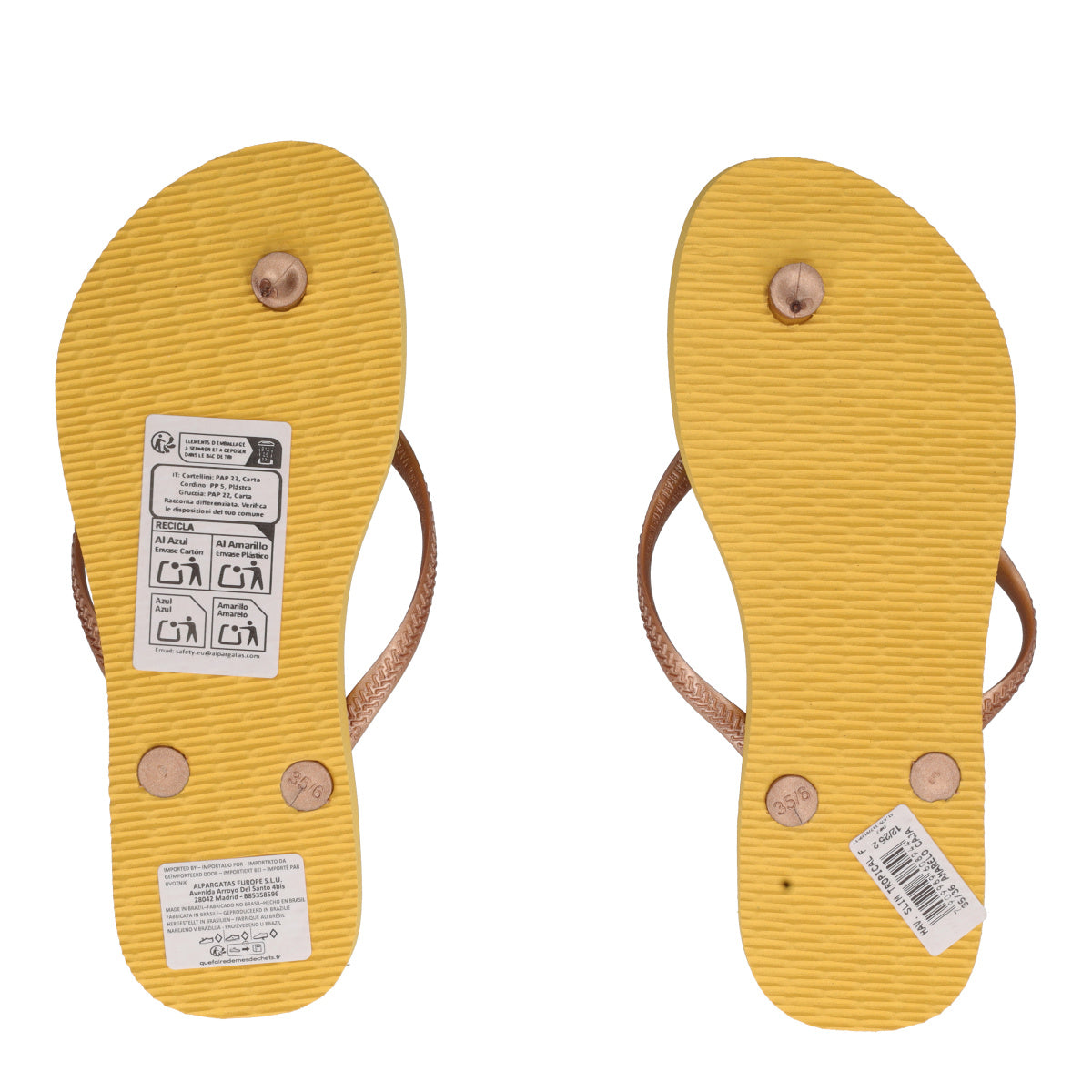 SLIM TROPICAL Infradito Donna Gialle