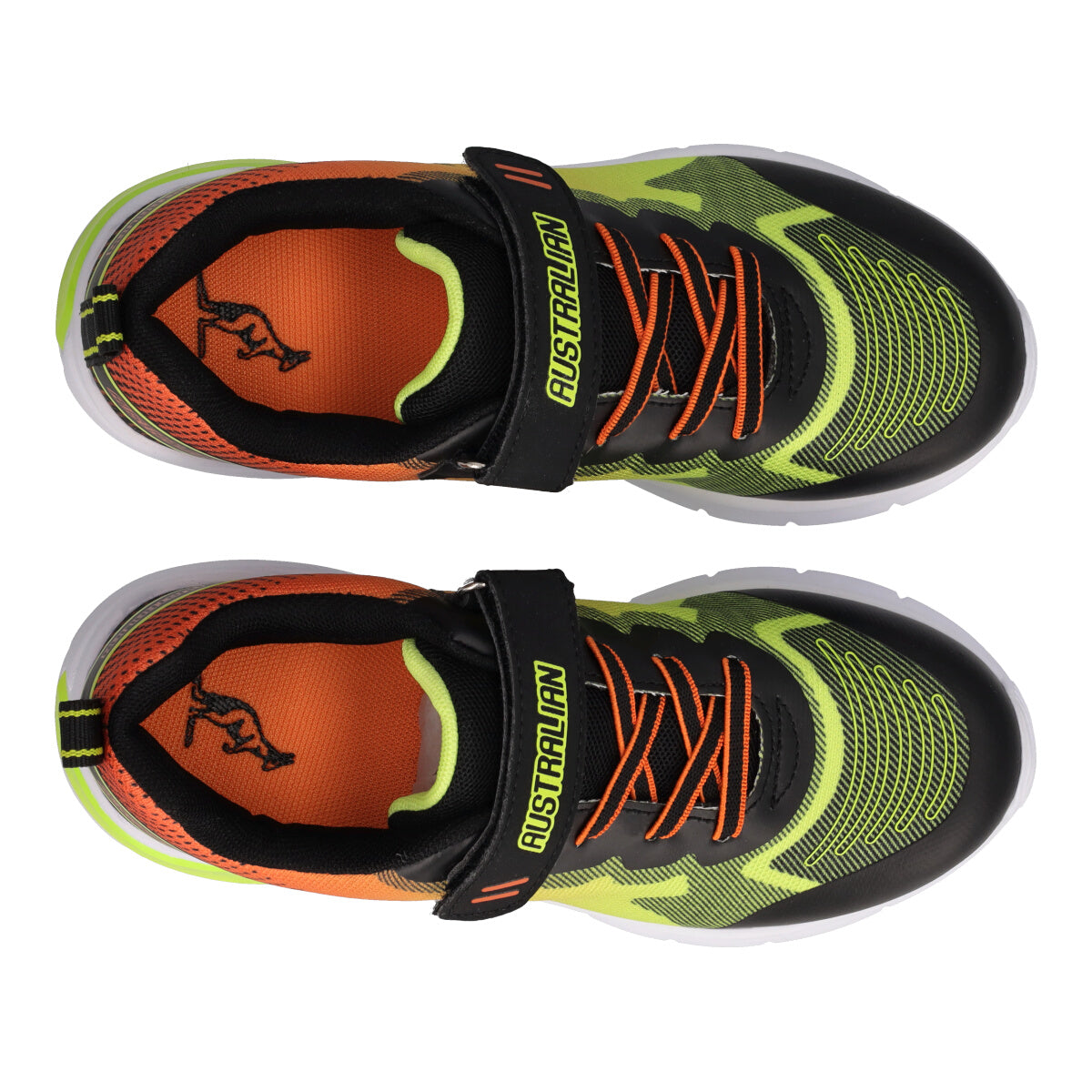 FLASH II Sneakers Bambino Nere, Gialle e Arancioni