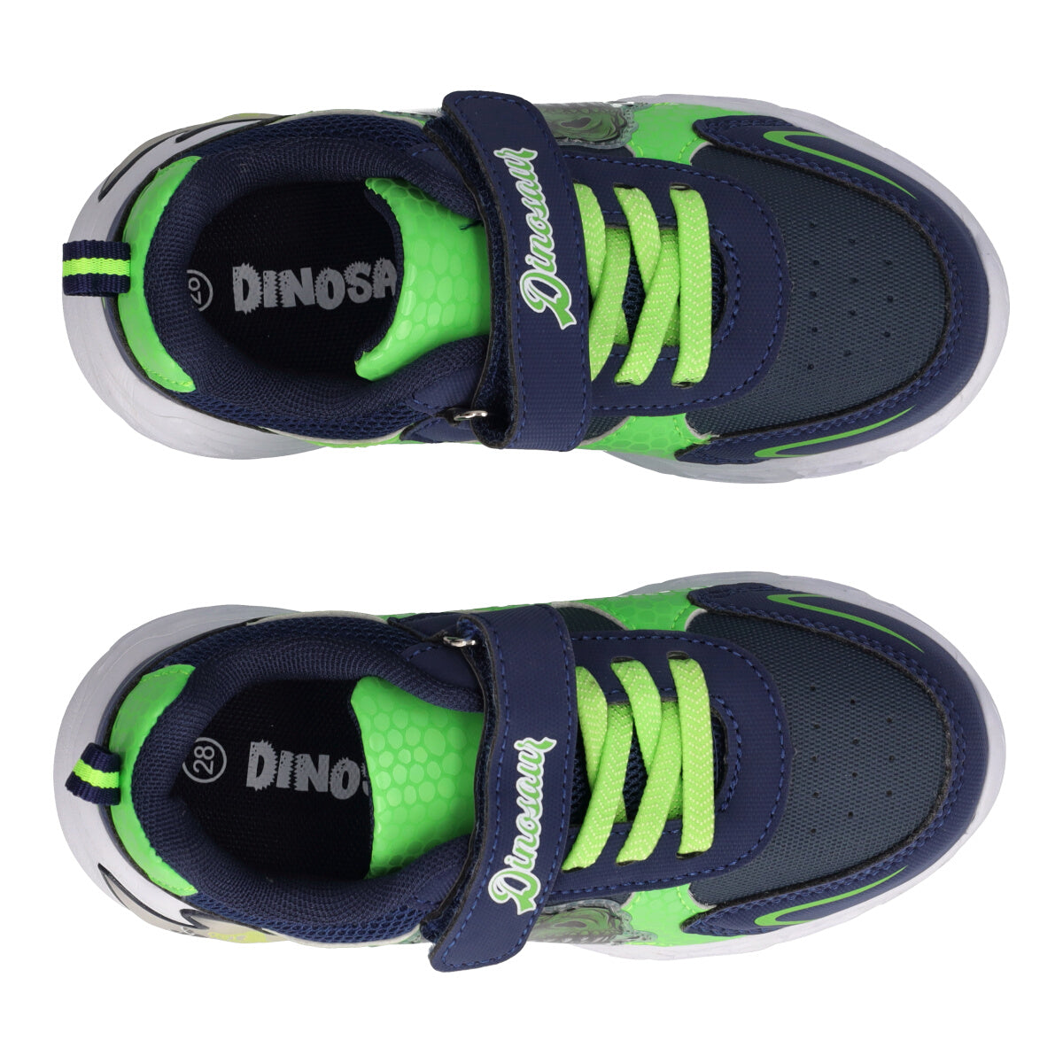Sneakers Bambino Blu e Verde con Luci